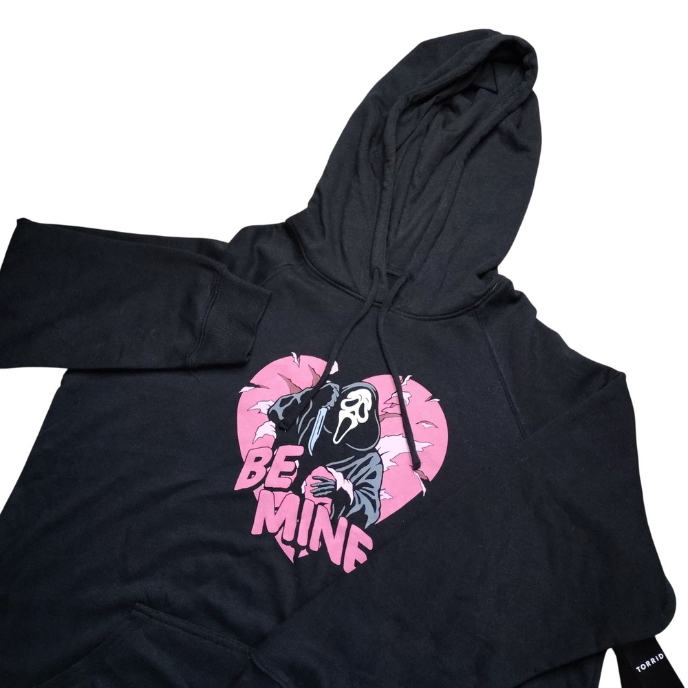 Torrid Ghostface Scream Hoodie Size 2 2X Movie Zip Up Punk Gothic Sweatshirt